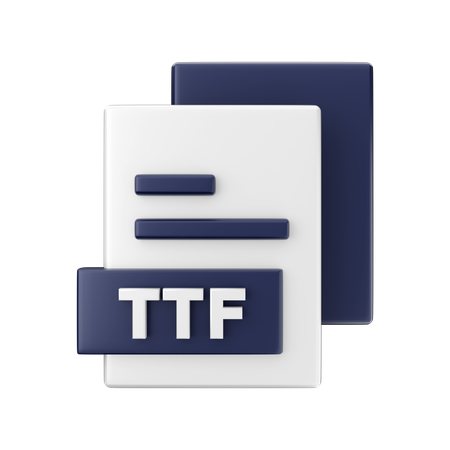 Fichier TTF  3D Illustration