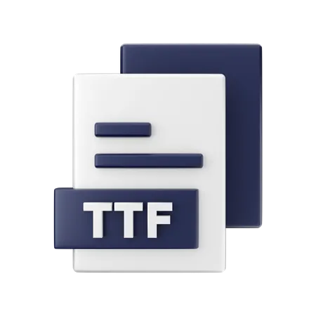 Fichier TTF  3D Illustration