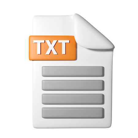 Fichier txt  3D Icon