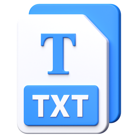 Fichier txt  3D Icon