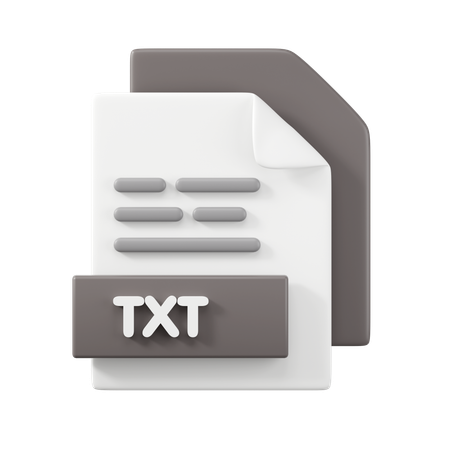 Fichier txt  3D Icon