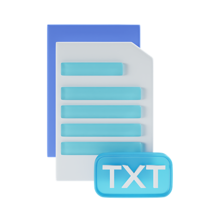 Fichier txt  3D Icon