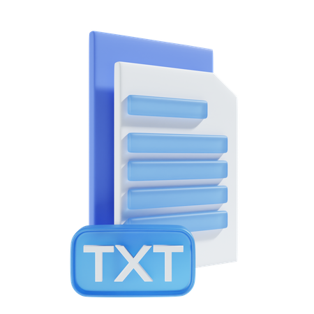 Fichier txt  3D Icon