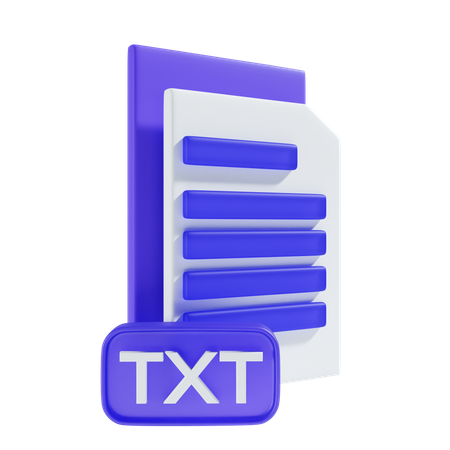 Fichier txt  3D Icon