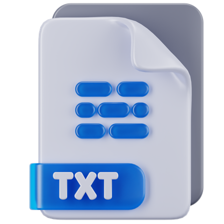 Fichier txt  3D Icon