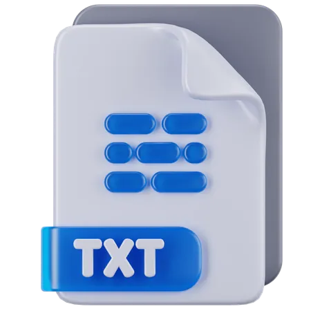 Fichier txt  3D Icon