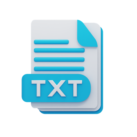 Fichier txt  3D Icon