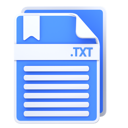 Fichier txt  3D Icon