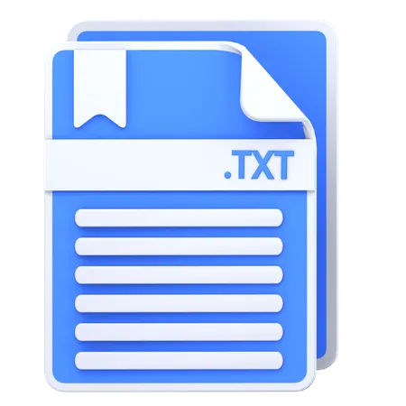 Fichier txt  3D Icon