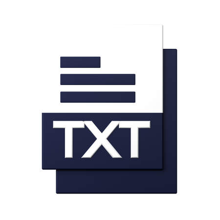 Fichier txt  3D Icon