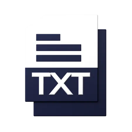 Fichier txt  3D Icon