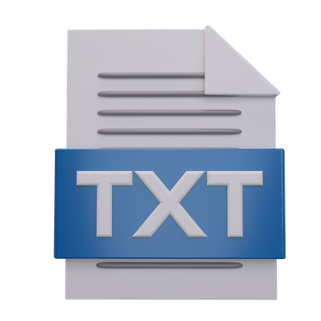 Fichier txt  3D Icon