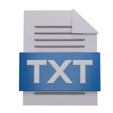 Fichier txt  3D Icon