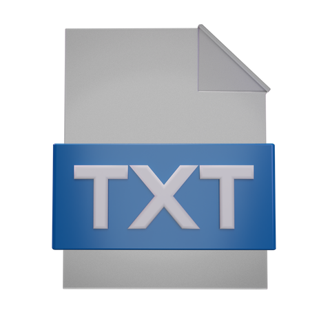 Fichier txt  3D Icon