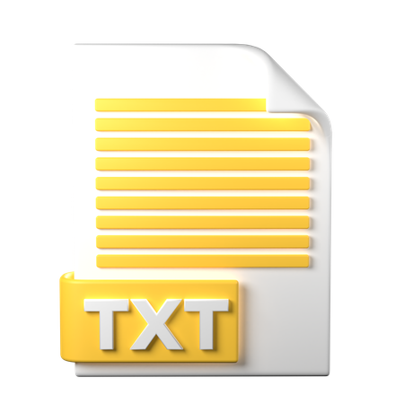 Fichier txt  3D Icon