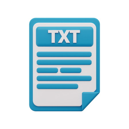 Fichier txt  3D Icon