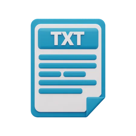 Fichier txt  3D Icon