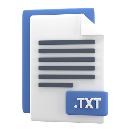 Fichier txt  3D Icon