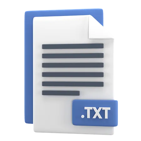 Fichier txt  3D Icon