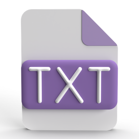 Fichier txt  3D Icon