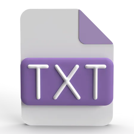 Fichier txt  3D Icon