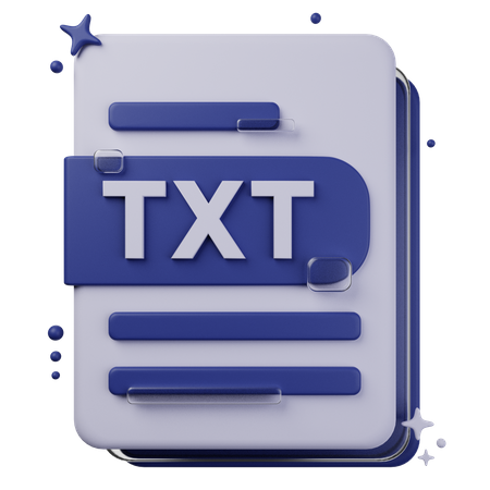 Fichier txt  3D Icon