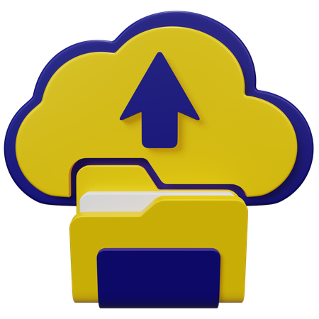 Téléchargement de fichiers dans le Cloud  3D Icon