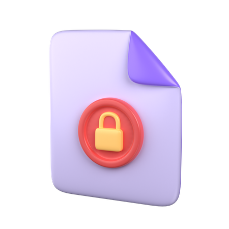 Fichier verrouillé  3D Icon