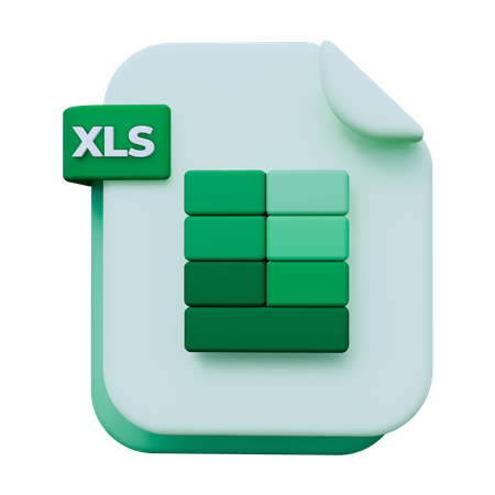 Fichier XLS  3D Icon