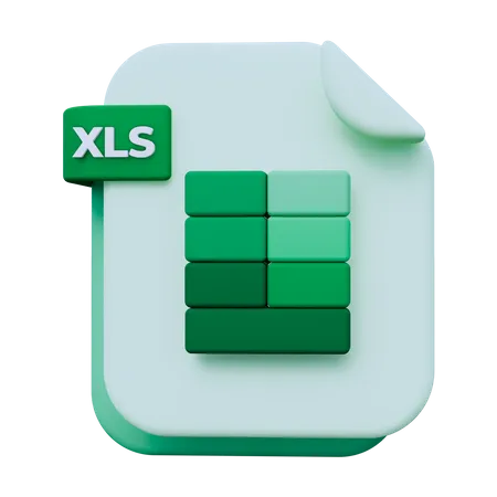 Fichier XLS  3D Icon