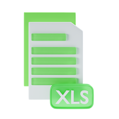 Fichier XLS  3D Icon