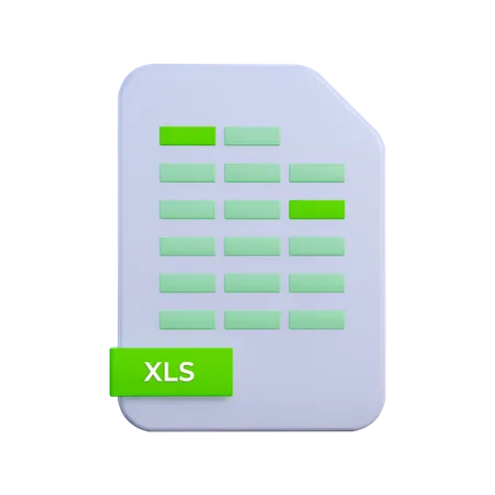 Fichier XLS  3D Illustration