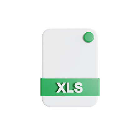 Fichier XLS  3D Icon