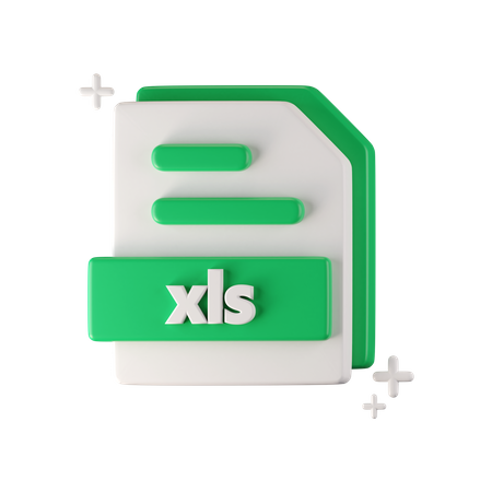 Fichier XLS  3D Icon