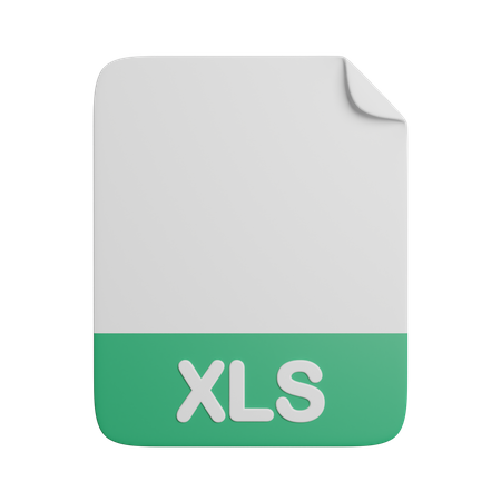 Fichier XLS  3D Icon