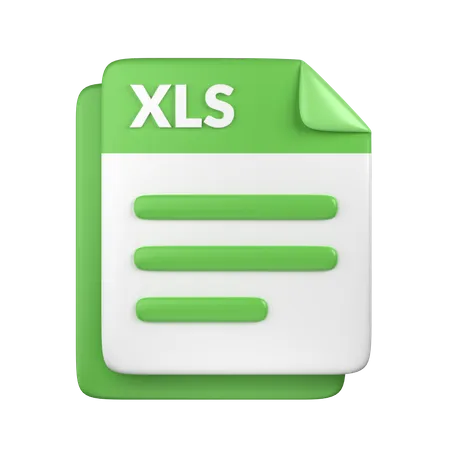 Fichier XLS  3D Icon