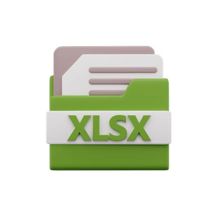 Fichier XLSX  3D Icon