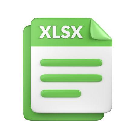 Fichier XLSX  3D Icon