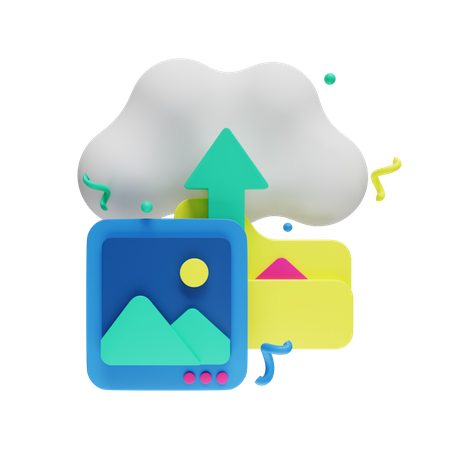 Fichiers cloud  3D Icon