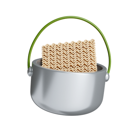 Fideos en olla  3D Icon