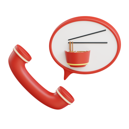 Fideos pedir comida  3D Icon