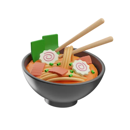 Fideos ramen  3D Icon