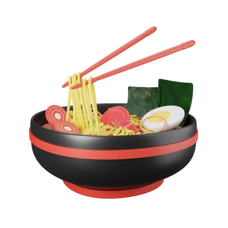 Fideos ramen  3D Icon