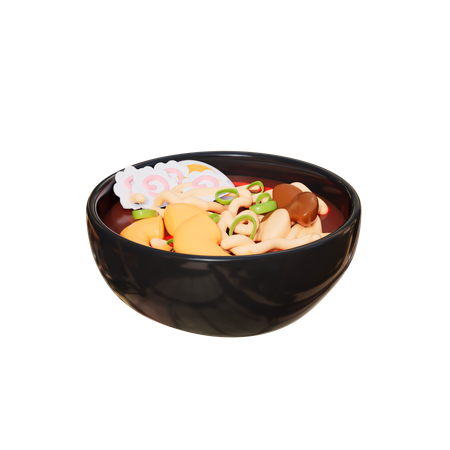 Fideos ramen de carne  3D Icon