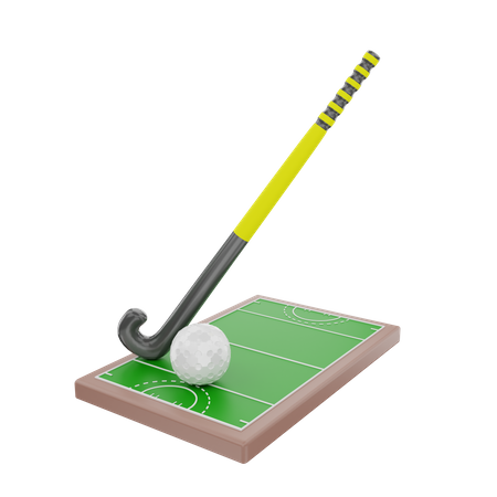 Field Hockey  3D Illustration