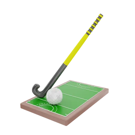 Field Hockey  3D Illustration