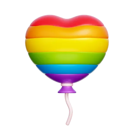 Ballon coeur fierté  3D Icon