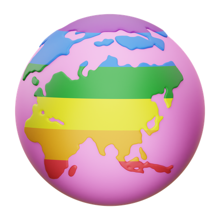 Globe de fierté  3D Icon