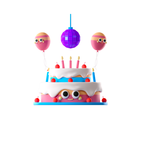 Fiesta de cumpleaños  3D Icon