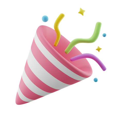 Confeti de fiesta popper  3D Icon